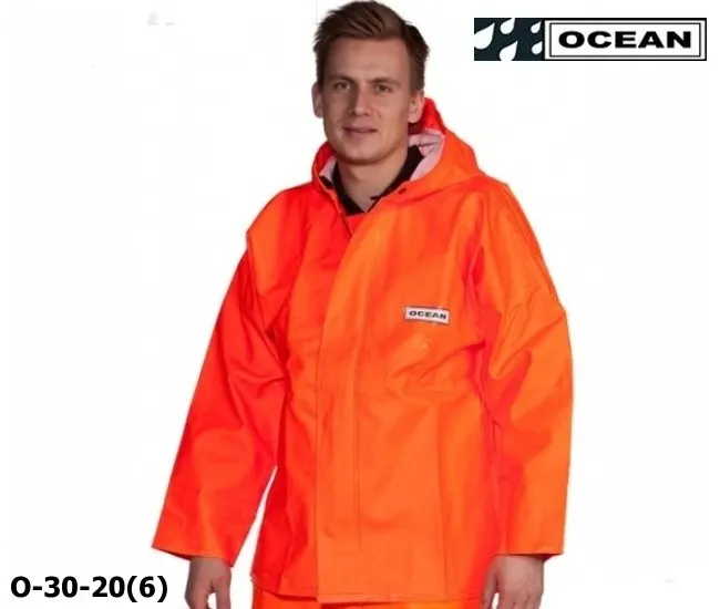 Orange OCEAN Fischerjacke aus PVC